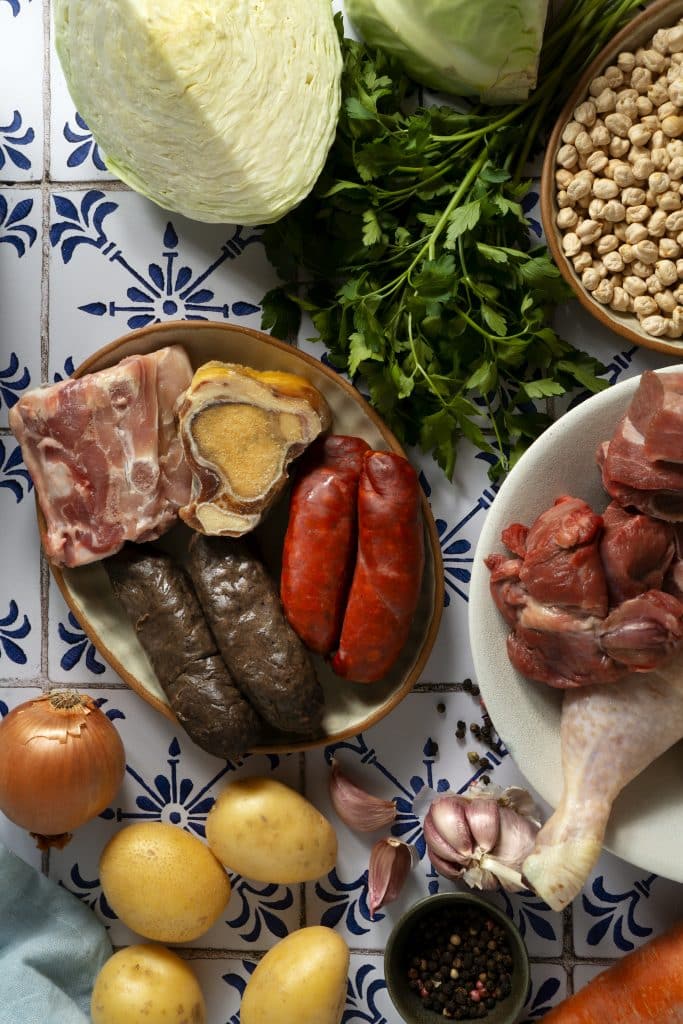 top view delicious food table - Spain Natural Travel